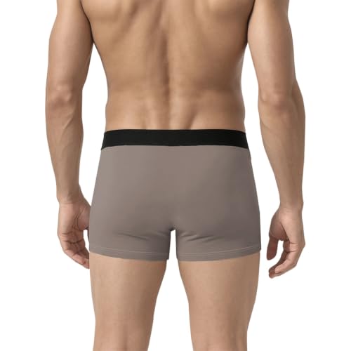 Image of Men's Extra Thin Ice Silk Boxer Briefs (Pack of 3) | Long Leg Elastic Underwear | Breathable & Lightweight Smooth Fabric Trunks