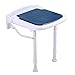 Stołek Prysznicowy O Regulowanej Wysokości, Składane Krzesło Prysznicowe Stołek Łazienkowy Naścienny Z Nogami Podporowymi Ławka Do Butów I Stołek, Obciążenie 200 Kg (Color : Blue)