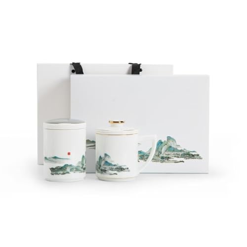 Organizador de Bolsitas de Té Tanque de almacenamiento de té suelto de cerámica, taza creativa for oficina, tanque de almacenamiento de té, combinación de taza de té, taza de té con separación de agua