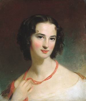 Peinture à l'huile de Thomas Sully Mrs James Montgomery Jr 1845 - Décoration murale toile 16x20