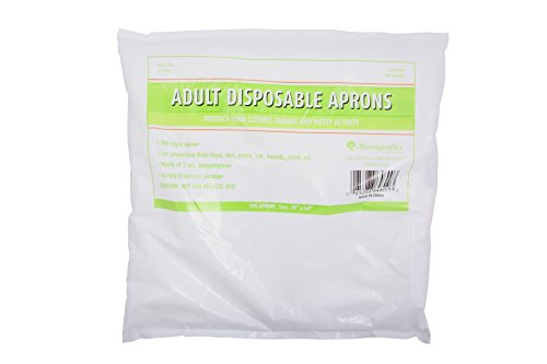 Baumgartens Adult Size Disposable Full-Length Plastic Aprons - Pack Of 100 #TOP4