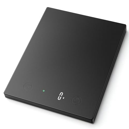 Homebuds 10kg Küchenwaage Digital in Hohe Präzision 1g, Unsere eigene Waage Küchenwaage Professionelle Fabrik SINCE 2001, Feinwaage zum Kochen und Backen, LED, 3*AAA Enthalten, Schwarz