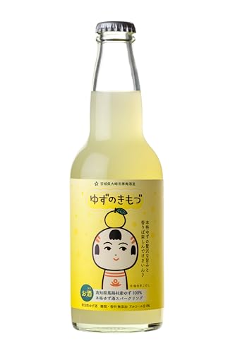 [宮城県大崎市]仙台弁こけし お酒 「ゆずのきもづ」 330ml × 6本セット ご当地 炭酸飲料 柚子味
