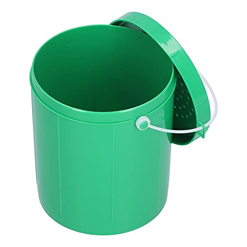 Alomejor Fishing Bait Bucket, Plastic Portable Lure Earthworms Bucket Breathable Vent Tackle Box with Handle for Outdoor Fishing