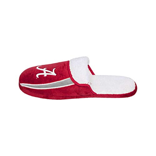 Image of FOCO mens NCAA College Team Logo Sherpa Moccasin Slippers