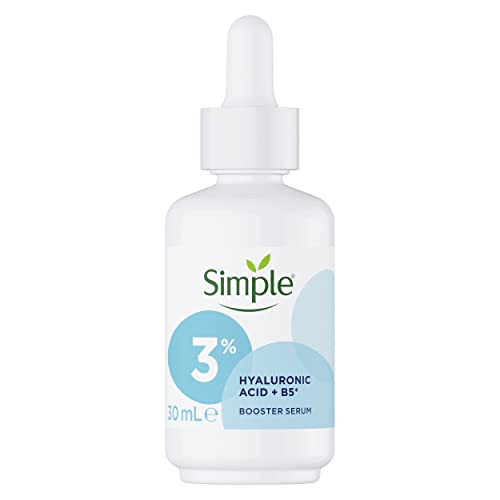 Simple 3% Hyaluronic Acid + B5* Booster Serum Serum Skin Care Suitable for All Skin Types for Hydrated, Softer Skin 30 ml