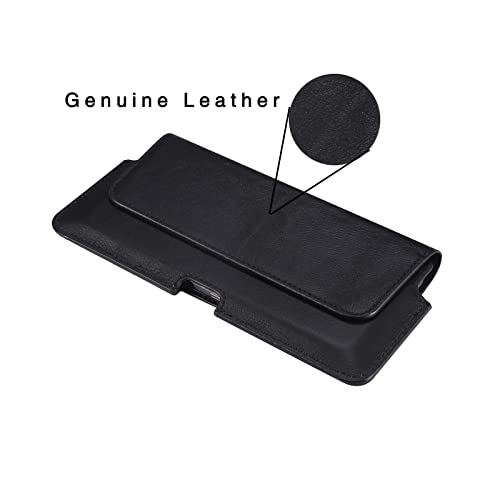 Coldre de couro genuíno para celular Samsung Galaxy S22 Plus, S10+/S9+/S8+/J4+ capa de cinto com pas