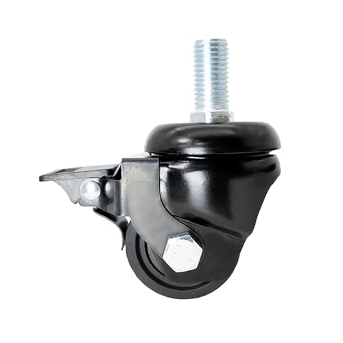 Roulettes roulements 360° pivotantes charge lourde M16 en acier - 4