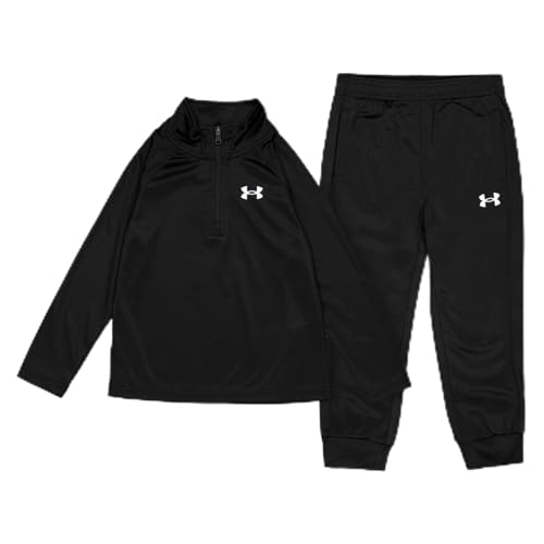 Image of Under Armour Boys Quarter Zip Set Infant Black/black 6-7 Years