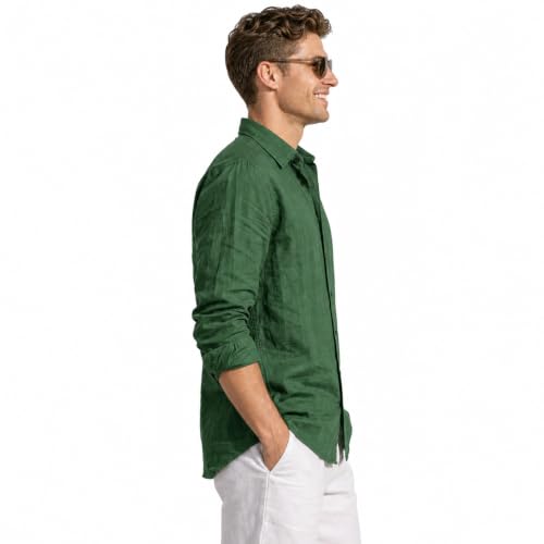 Image of NexaFlair Man's Casual | Formal | Linen| Cotton | Regular Wear Collared | Fit Shirt for Men