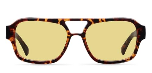 Image of Meller by Lenskart | SHIPO | Brown Full Rim Sunglasses | Large Square Frame | Polarised and UV Protection | Contemporary Styles for Men & Women | Designed in Barcelona