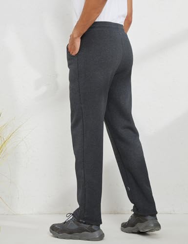 Image of Gihuo Men's Winter Fleece Pants Sherpa Lined Sweatpants Active Running Jogger Pants