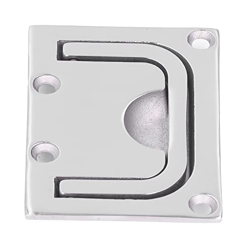 Ausla Flush Hatch Locker, Edelstahl Lukenheber aus Edelstahl 316, Einlassgriff Bodenheber mit Griff Lukengriff Lukenheber für Boot, Marine, Yacht, Schließfach 5 MM(76 * 56MM)., 15.52 €