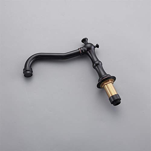 Lovedima Classic Antique Black 5-Hole Roman Tub Faucet With Hand Shower, Triple Cross Handles #TOP5