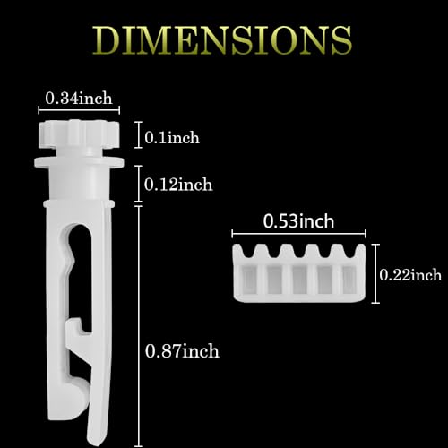 Vertical Blinds Replacement Stem and Gear Used for Headrail, Carrier Stem Vertical Blinds Curtain Accessories(36 Sets)