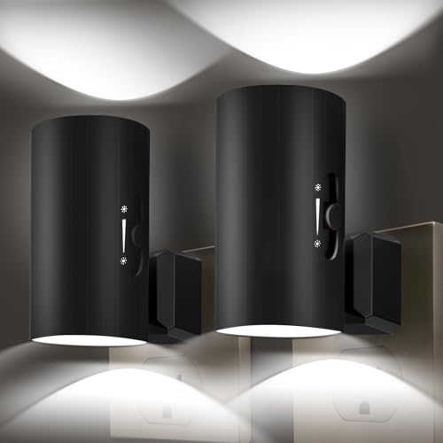 Night Lights Plug into Wall, LED Plug in Night Light with Light Sensor, 0-100LM Adjustable Brightness Wall Light, 5000K Daylight White, 2Pcs Dimmable Automatic Night Light for Hallway Bedroom Stairway Night Lights Plug into Wall, LED Plug in Night Light with Light Sensor, 0-100LM Adjustable Brightness Wall Light, 5000K Daylight White, 2Pcs Dimmable Automatic Night Light for Hallway Bedroom Stairway