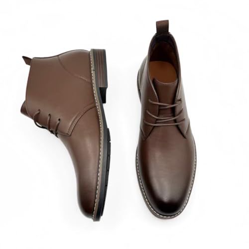 Image of Finishing & Sewing Men's Classic Dress Casual Chukka Boots Lace Up Desert Ankle Boots