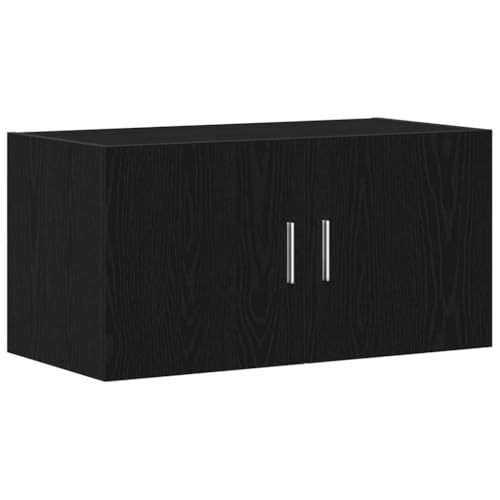 vidaXL Wandschrank Schwarz Eichen-Optik 80x39x40 cm Holzwerkstoff,...
