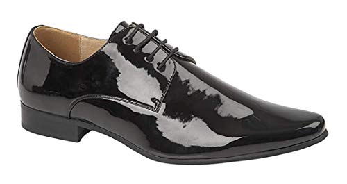 Goor - Zapatos de Vestir de Piel patentada con Cordones Modelo Gibson Puntera Chisel Hombre Caballero (44 EU) (Negro Charol) Goor - Zapatos de Vestir de Piel patentada con Cordones Modelo Gibson Puntera Chisel Hombre Caballero (44 EU) (Negro Charol)