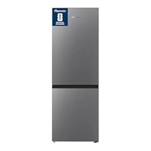 Fridgemaster MC50165ES 50cm Freestanding 60/40 Fridge Freezer - 175-litre capacity with Crisper box - Reversible Door - LED Lighting- 4 Star Freezer Rating - Silver - E Rated