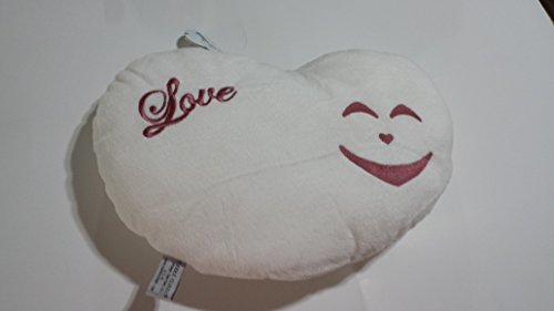 Soft Pillow/Plush by Cuddle Cloud for Cuddling & Relaxing, Cute, Comfort, Inspirational, Extra Soft, Throw able, Also for Travel, Easy to Clean, Machine Washable, White, "LOVE" Embroidered face & Name, Sold by SimplyComforts. Enjoy, Get Yours Now!