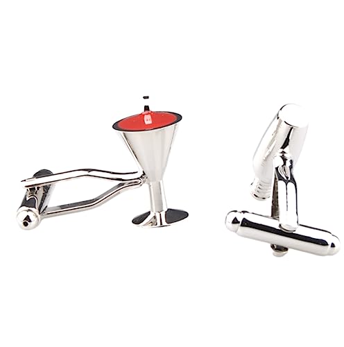 Manschettenknöpfe 2 Cocktail Manschettenknöpfe Cocktail Shaker Manschettenknöpfe Herrenhemd Manschette Nietenzubehör