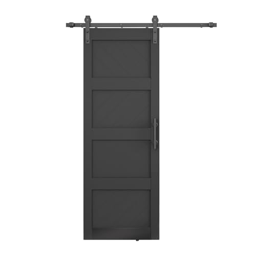JUBEST 30x84 Black Sliding Barn Door Kit