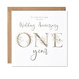 Maise & Rose 1st Wedding Anniversary Card | One Year Anniversary Card | Special Couple Wedding Anniversary | First Wedding Anniversary | P30 - Image 1