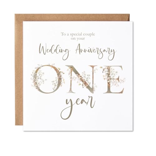 Maise & Rose 1st Wedding Anniversary Card | One Year Anniversary Card | Special Couple Wedding Anniversary | First Wedding Anniversary | P30