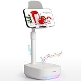 OLES Gifts for Men Women, Adjustable Cell Phone Stand with Wireless Bluetooth Speaker(7-11''Height), Unique Birthday Gifts for Dad Mom Him, Phone Holder Led Color Light for iPhone/Android/Tablets