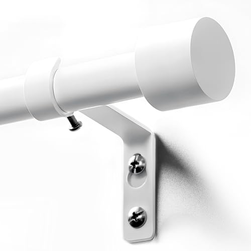 Deconovo Tringle à Rideaux, 76-399 cm Extensible, Tringle Rideau 16/19 mm de Diamètre en Métal Résistant, pour Chambre et Salon, Ensemble avec Supports...