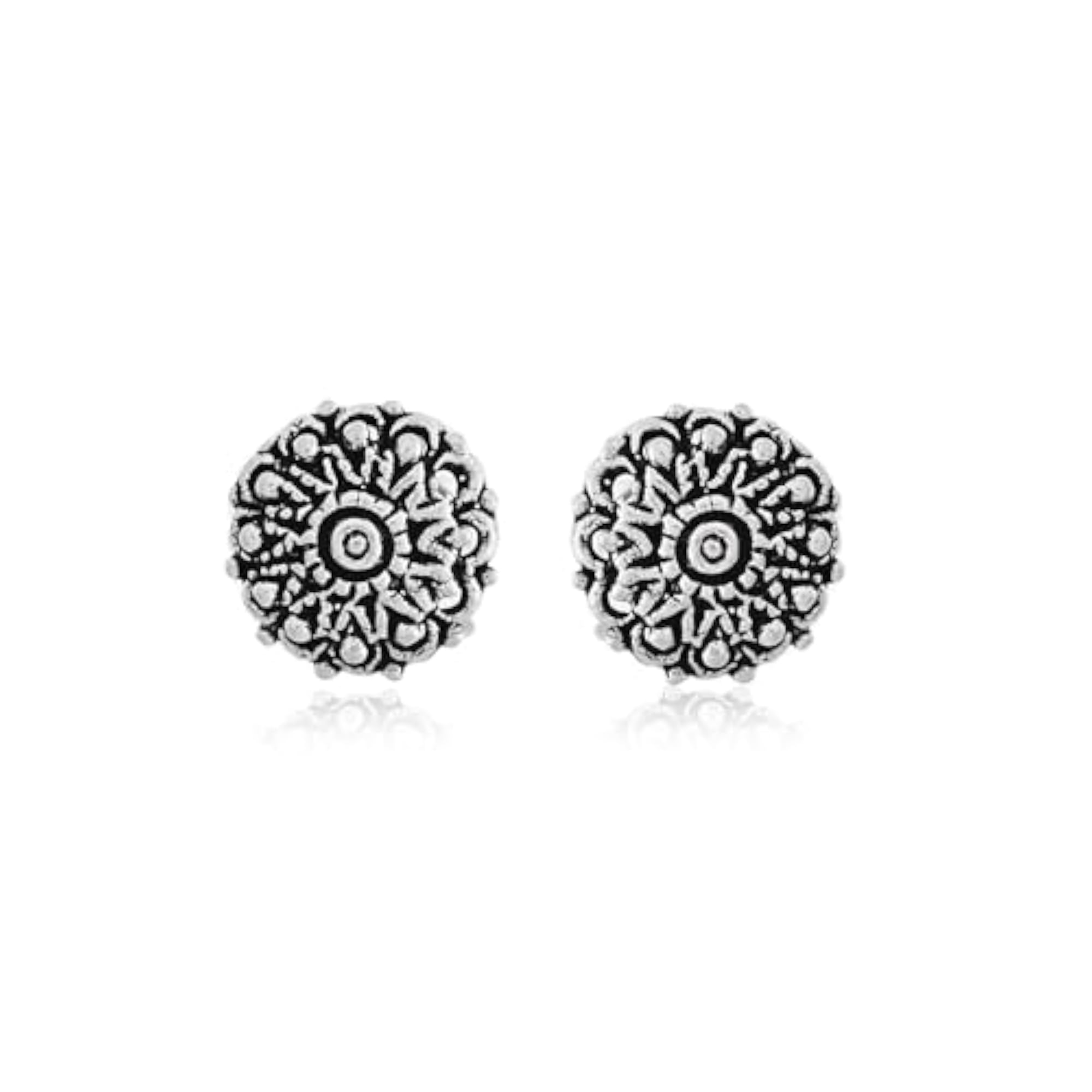 925 Sterling Silver Oxidised Stud Earrings for Kids