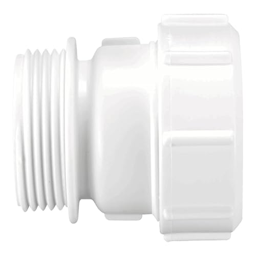 McAlpine S31U Straight Connector BSP Male x Universal-1.25 inch, White