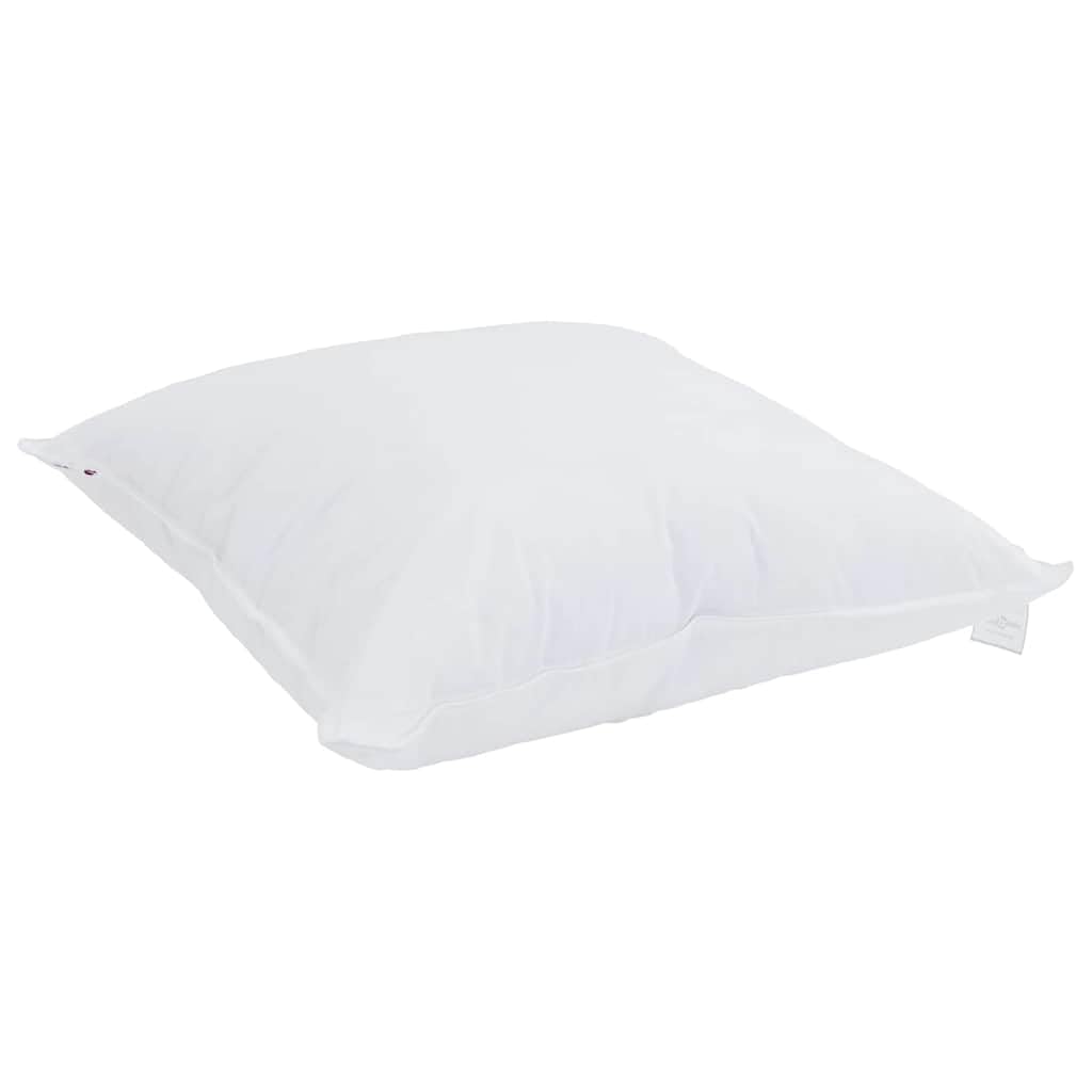 Almohada de algodón de 50 x 50 cm, color blanco, ergonómica, con relleno transpirable, suave y lavable, ideal para dormitorios y para dormir de lado