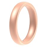ThunderFit Anillos de silicona para él y ella, anillos de compromiso de goma unisex, anillos de compromiso minimalistas de goma de 2.1 mm de grosor, 10.5 - 11 (20.60mm), Silicona, Sin piedras