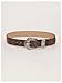 Verdusa Women's Vintage Western Embossed Buckle Belt Cow Print Fashion Waist Belts Rust Brown 80