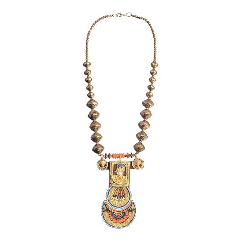Image of Handcrafted Tribal Dhokra & Floral Charm Necklace Collection | Artisan Brass, Glass & Contemporary Statement Necklaces for Women | Ethnic, Elegant & Artistic Jewelry