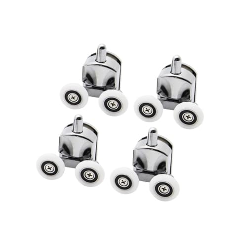 Rodillos de aleación de zinc de 27mm con doble rodamiento para mamparas de cristal
