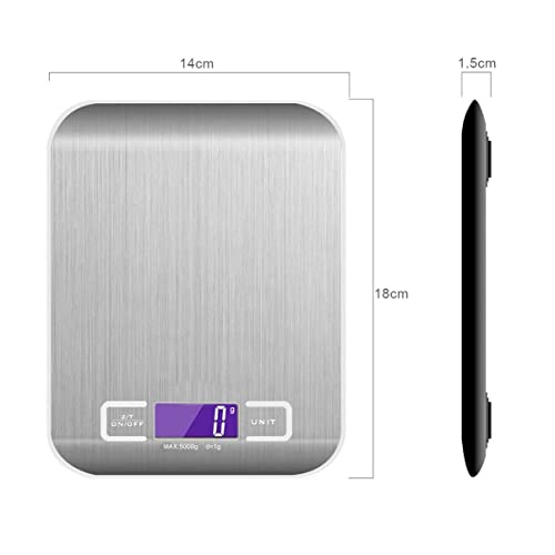 Balança Digital Culinária Para Cozinha Inox 5kg Fácil de Usar Profissional