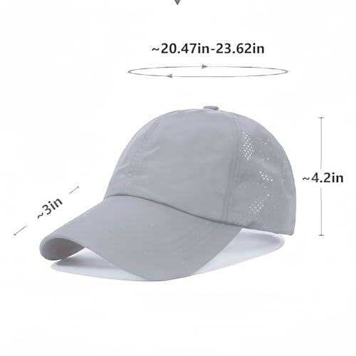 Image of Quick Dry Fit Baseball Cap - Water Repellent Sun Hat for Fishing, Running, Hiking, Golf, Surfing, Sailing, Boating