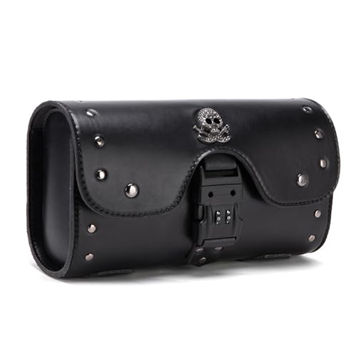 Sacoche guidon moto en cuir PU sac de fourche étanche de qualité