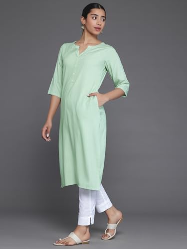 Image of Gerua By Libas Woven Design Viscose Straight Kurta Suit
