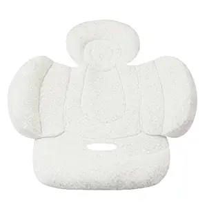 Baby Stroller Cushion, Cotton Baby Stroller Liner Pram Head and Body Support Pillow Soft Breathable Infant Seat Pad for Newborn, Grey