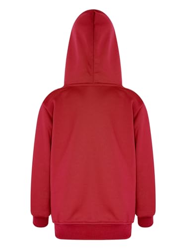 Hansber Kids Girls Boys Zip-Up Hooded Sweatshirt Jackets Solid Color Hoodies Lightweight Long Sleeve Coats Outerwear2