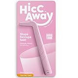 HiccAway Hiccup Straw - Stops Hiccups Naturally & Fast - As Seen On Shark Tank - Clinically Proven Relief for All Ages, Children & Adults - Safe, Lightweight, & Reusable (HiccAway Pink) 1 Pack