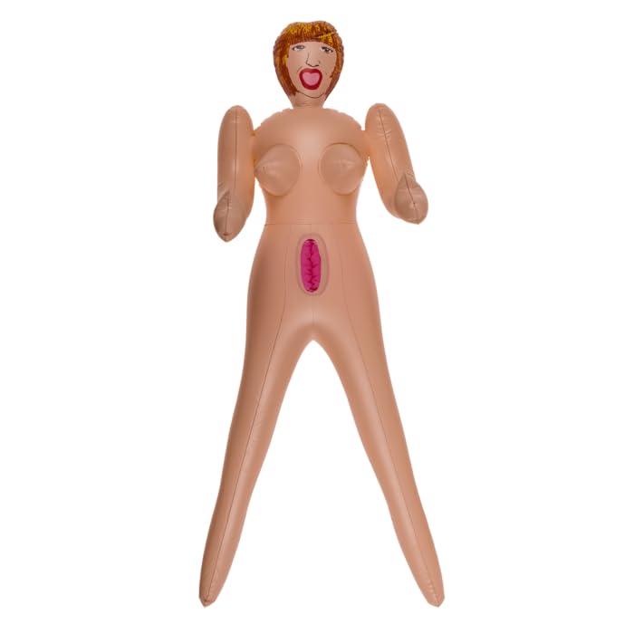 Bambola gonfiabile mini per feste, addio al celibato, 66 cm, 3 motivi assortiti, rosa, con confezione regalo