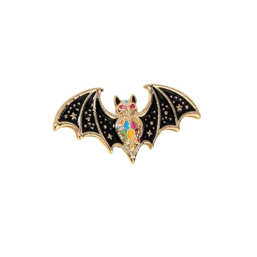 Broche chauve-souris aux finitions incrustées, un bijou de vêtement raffiné