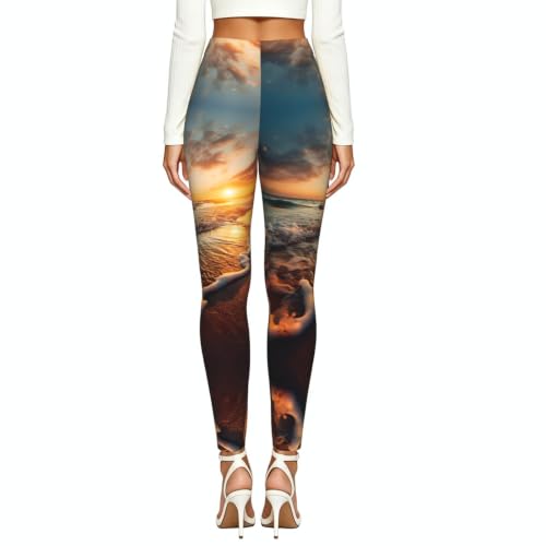 Leggings para mujer de tacto suave Ocean Tide pantalones transpirables 3