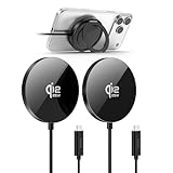 UZLNL 25W Magnetic Wireless Charger, Qi2.2 Fast Wireless Charging Pads with Kickstand,MagSafe Charger for iPhone 17/16/15/14 Series & AirPods 4/3/2/Pro, Samsung S26 S25 Series, Google Pixel, 2 Pack