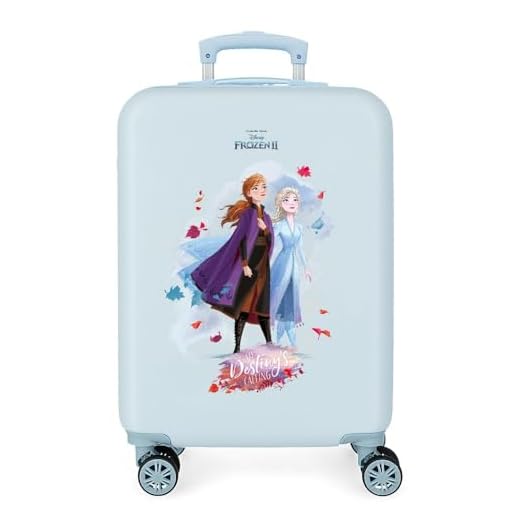 Disney Frozen Nature is magical Maleta de cabina Azul 37x55x20 cms Rígida ABS Cierre combinación 32L 2,5Kgs 4 ruedas dobles Equipaje de Mano
